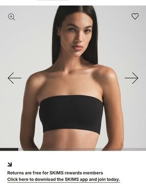 SKIMS Black Seamless Strapless Bandeau